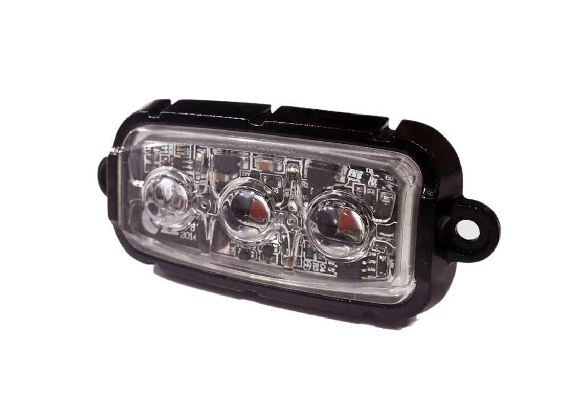 3 LUCI FLASH A LED ARANCIONI R65 - 10/30V